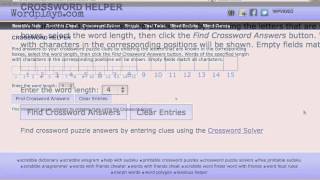 Crossword Solver [upl. by Eelatsyrc]