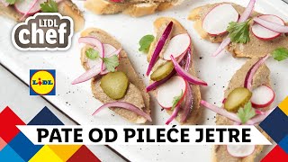 LIDL CHEF  Pate od pileće jetre ukiseljeni ljubičasti luk rotkvice i baguette I Lidl Hrvatska [upl. by Irrek]