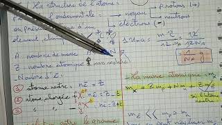 structure de latome masse atomique et molaire  isotopes masse moyenne partie 01 [upl. by Otrebide]