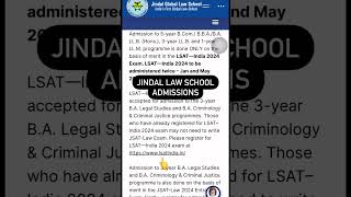 Jindal Global Law School Admissions 2024  Best Private Law College LSAT India 2024 lsat [upl. by Crawford308]