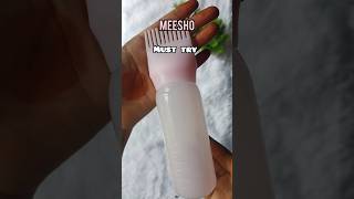 Hair oil applicator bottle at 126 meesho meeshohaul shorts youtubeshorts fyp trending [upl. by Lewse]