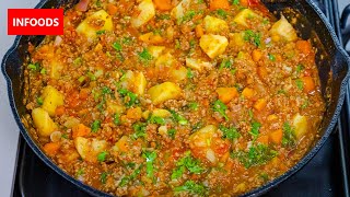 Minced Meat Stew Recipe  How to Cook Minced Meat  Beef Stew Recipe  Infoods [upl. by Anilrats971]