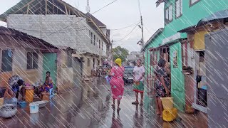 HEAVY RAIN IN LOCAL GHANA COMMUNITY ACCRA NUNGUA [upl. by Dobson]