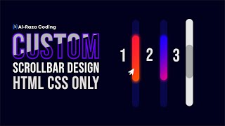 Custom Scrollbar Design HTML CSS  Customize Scrollbar Using CSS  Website Scrollbar [upl. by Trebron717]