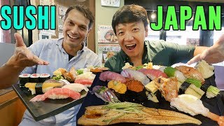 FIRST SUSHI EXPERIENCE in Japan With John Daub From quotOnly in Japanquot [upl. by Hernando750]