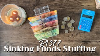 CASH UNSTUFFING R1377 FROM MY BILLS BINDER  Sinking Funds Stuffing [upl. by Cobb]