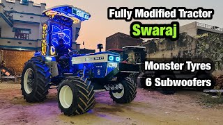 Modified Tractor  Modified Swaraj  6 Subwoofers  Modified Club [upl. by Einneg]