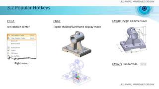 ZW3D CAD Lesson 2019  ZW3D Introduction Part 1 [upl. by Yrailih]