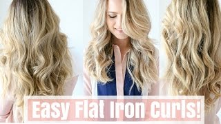 How to Easy Flat Iron Curls No Twisting [upl. by Latsyrcal886]