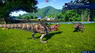 Jurassic world evolution 4 baryonyx vs 4 ceratosaurus part 3 [upl. by Anahoj]