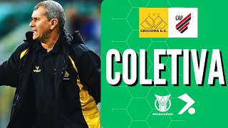 COLETIVA PÓS JOGO CLÁUDIO TENCATI AO VIVO  CRICIÚMA X ATHLETICOPR  27ª RODADA BRASILEIRÃO 2024 [upl. by Hgielrak401]