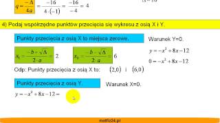 Funkcja kwadratowa do matury i sprawdzianu  Powtórzenie  Matfiz24pl [upl. by Treb]