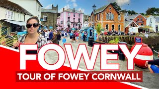 FOWEY CORNWALL  Walking tour through Fowey Town Centre in South Cornwall UK  Filmed in 4K [upl. by Nary420]