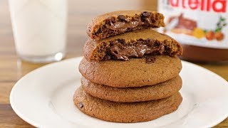 Nutella Stuffed Chocolate Chip Cookies Recipe [upl. by Gebler]