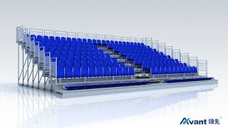 Luxe Telescopic Grandstand Seating retractable bleachers for gymnasiums [upl. by Nawiat383]