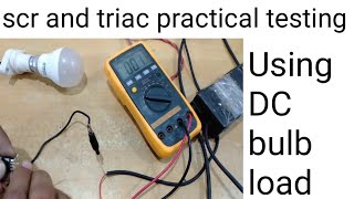 scr testingtriac testing method multimeter experiment practicalthyristor [upl. by Tilda436]