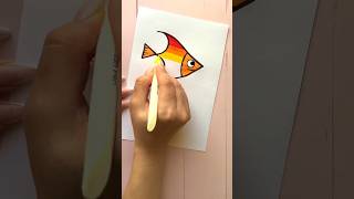 Turn 3 to Rainbow Fish shorts drawing rainbow kidssong rainbowfish fish painting [upl. by Aramad]