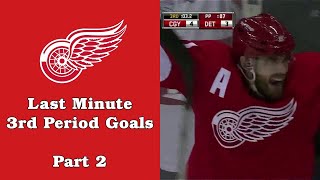 Detroit Red Wings Last Minute 3rd Period GameTying Goals [upl. by Adyht]