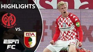 Mainz ends losing skid with big win vs Augsburg  Bundesliga Highlights  ESPN FC [upl. by Anileh]