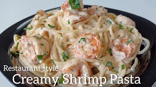 Creamy Prawn Pasta  Shrimp Alfredo Pasta Recipe  Easy amp Quick  Cook amp Enjoy [upl. by Susej]