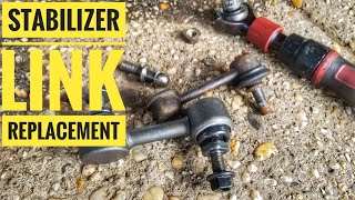 HOW TO REPLACE ACURA HONDA SWAY BAR STABILIZER LINKS AND BUSHINGS TUTORIAL [upl. by Avera]