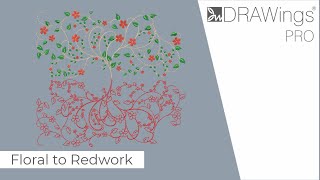 Easy Conversion of Floral Designs into Redwork [upl. by Nennek]