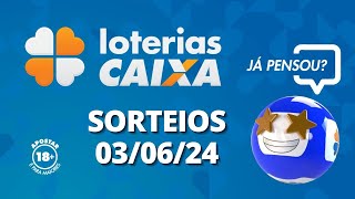 Loterias CAIXA Quina Super Sete e mais 03062024 [upl. by Baer]