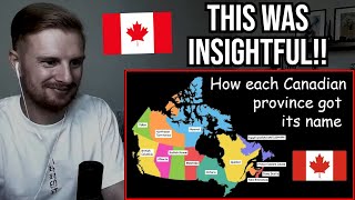 Reaction To How Each Canadian Province amp Territory Got Its Name [upl. by Dolli]