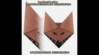 Dobradura e origami de lobo  origami de lobo  dobradura de lobo artesdeumtudo [upl. by Laicram]