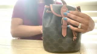 What Fits in my Celine Mini Backpack triomphe canvas celine calfskin [upl. by Eirelam]