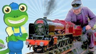 Mini TRAINS For Kids  Geckos Real Vehicles  Trains For Children  Learning amp Educational Videos [upl. by Nikolaos]