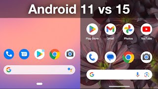 Android 11 vs Android 15 UIs Pixel [upl. by Marissa]