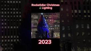 Rockefeller Christmas tree lighting 2023 NYC Holiday [upl. by Mashe]