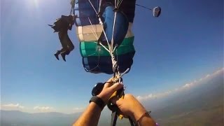 Skydiving Accident Double Malfunction Parachute Collision  MUST SEE [upl. by Jacynth551]