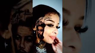 ChriseanRock gets Bd Blueface name tatted on her face 😱😱😱 [upl. by Jemie326]