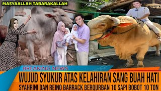 MASYAALLAH Wujud Sukur Ats Kelahiran Si Kembar Syahrini amp Reino Barrack Qurban 10 Sapi bobot 10 ton [upl. by Servetnick324]