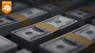 Create Stacks of Money in Blender  Tutorial [upl. by Suzetta]