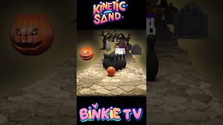 🎳 Colors amp Ghosts Smashing Kinetic Sand Bowling Pins halloween 👻💥 kineticsandplay kineticsand [upl. by Alaehcim]