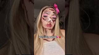 BOTCHED BARBIE💞🩸 southafricanyoutuber halloweenmakeuplook makeup [upl. by Seow]