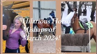 Laugh with the Best Horse Fails of March 2024 [upl. by Rakel]