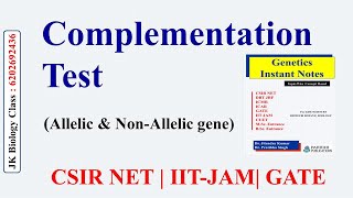 Complementation Test  CSIR NET I IITJAM I GATE I instant notes of Genetics [upl. by Marieann]