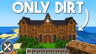 I Buit The ULTIMATE Dirt House Hardcore Minecraft [upl. by Hakym]