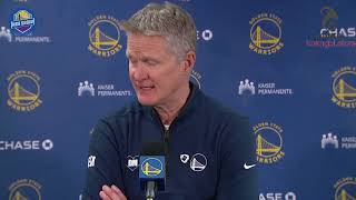 Steve Kerr Postgame Interview  Golden State Warriors beat Portland Trail Blazers 10092 [upl. by Notyrb925]