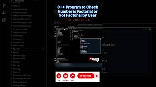 Program to Check Number is Factorial in C  youtube ytshorts trending youtubeshorts shorts [upl. by Ataynek]