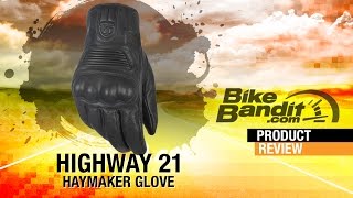 Highway 21 Haymaker Motorcycle Gloves  BikeBanditcom [upl. by Graig589]