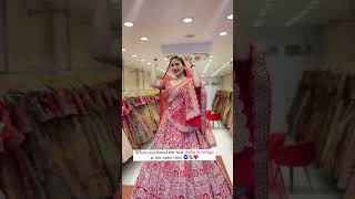 Rad lehenga designs Amar shop har prakar ke lehenge uplabdh hai 1million wedding viralvideo vr [upl. by Millham]