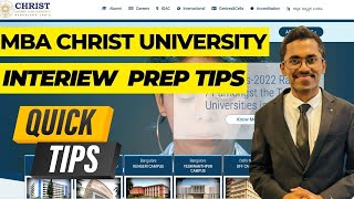 How to Prepare For MBA Interview for Christ Deemed to be University 2023  Pawan SS [upl. by Brunell]