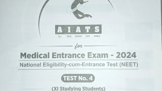 All india Aakash test series  NEET 20232024 AIATS4 Class XI [upl. by Laurita]