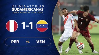 PERÚ vs VENEZUELA 11  RESUMEN  ELIMINATORIAS SUDAMERICANAS  FECHA 6 [upl. by Llerrah]