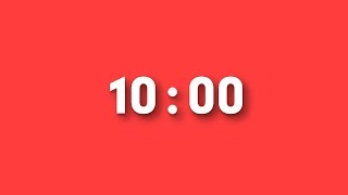 Red Countdown Timer  10 Minutes [upl. by Rehnberg]